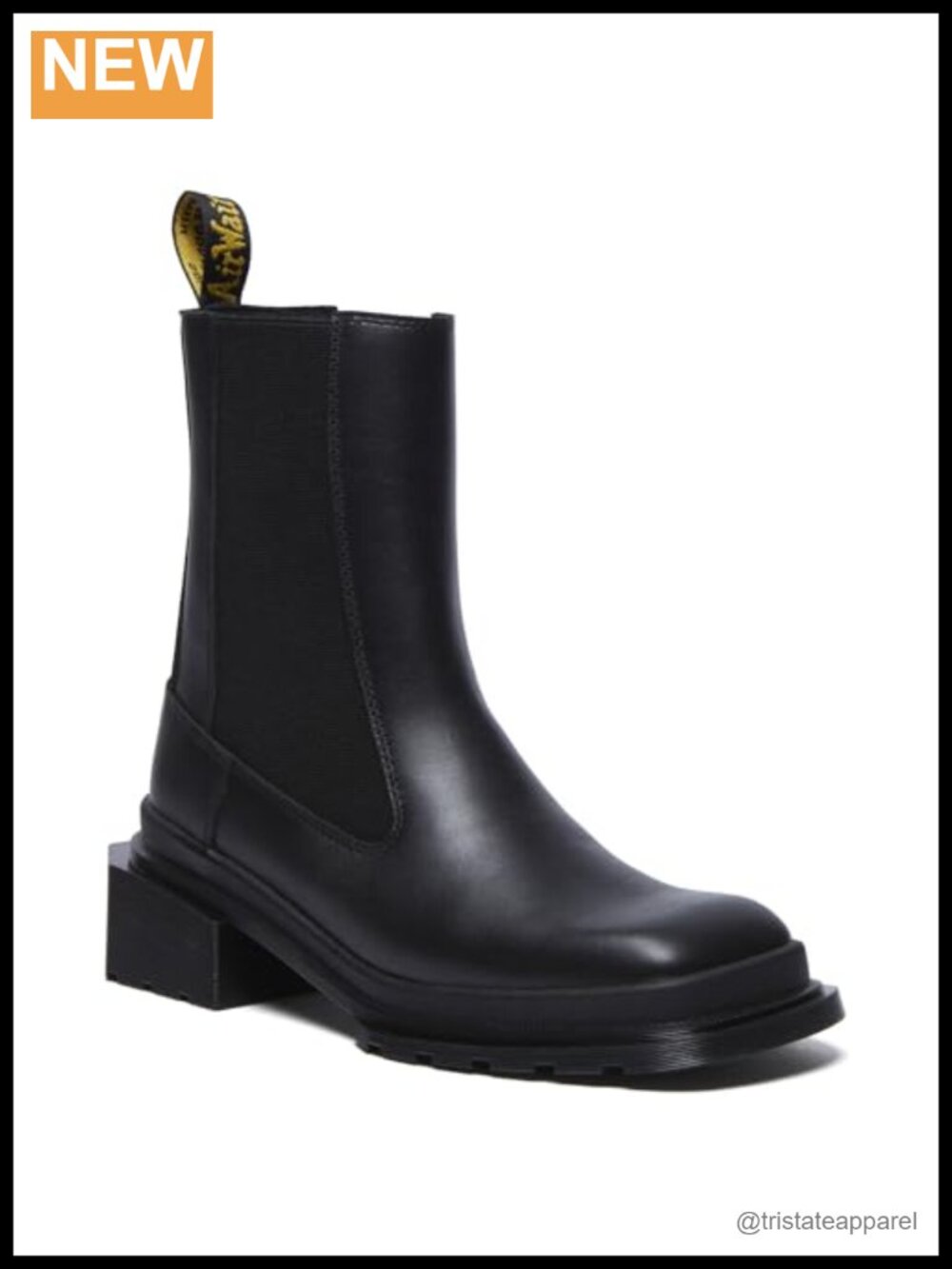 Dr. Martens Maybole Chelsea Ankle Boots Leather Block Heel Pull-On